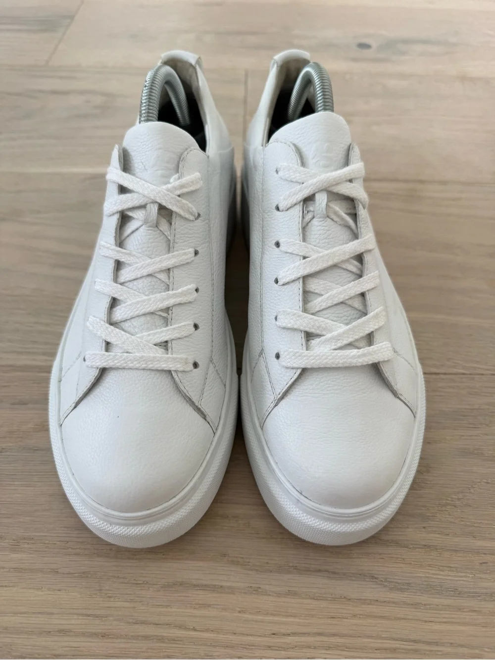 Paul Green Debbie Wedge Sneakers White Leather UK7/ US9.5 Platform Comfort